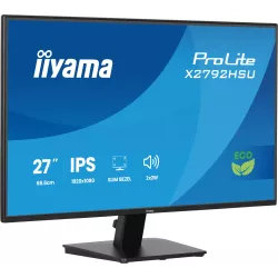 Ecran IIYAMA 27'' Noir dalle IPS LED Ultra mince 16:9 1920x1080 3ms 350 cd/m² 120Hz HDMI Displayport 2xUSB (3.2) Haut parleurs…