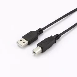 Câble USB A/USB B Male/Male - Longueur 2M - Noir - en sachet