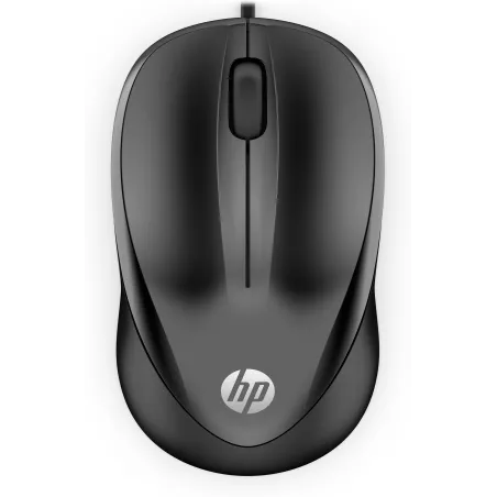 Souris Filaire HP 1000 Noire, galbée, cordon 1,5m, ambidextre