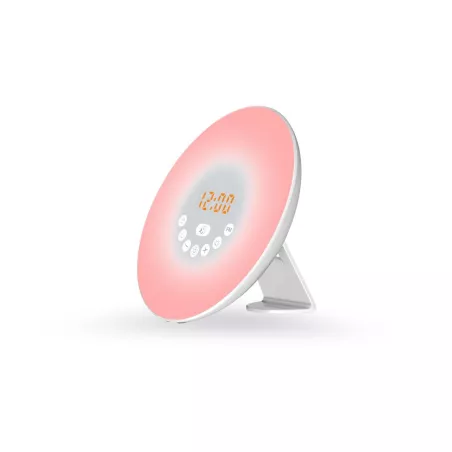Réveil lumineux WE 2W radio FM, lampe de chevet, simulateur de lever/coucher de soleil