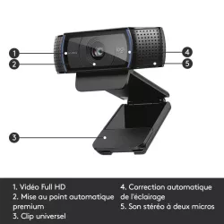Logitech HD PRO Webcam C920 Refresh Noir *960-001055