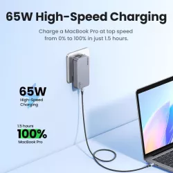 UGREEN Chargeur Secteur 65W Ultra Plat Voyage *25356