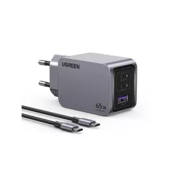 UGREEN Chargeur Rapide 65W PD 3 Ports + Câble USB-C USB-C*25871