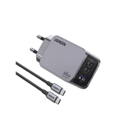 UGREEN Chargeur Rapide 65W PD 3 Ports + Câble USB-C USB-C*25871