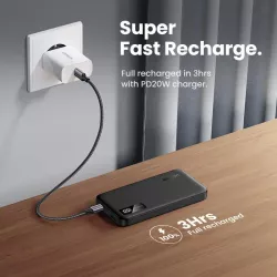 UGREEN Batterie Ext 10000mAh + 2 Ports Gris *25742