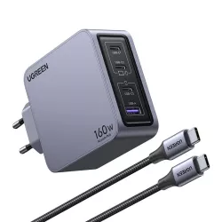 UGREEN Chargeur Sect 160W 4 Ports +Câble USB-C USB-C 240W *25877