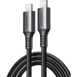 UGREEN Câble Renforcé 1m USB-C USB-C Noir PD 60W Nylon *15373