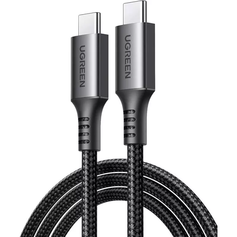 UGREEN Câble Renforcé 1m USB-C USB-C Noir PD 60W Nylon *15373