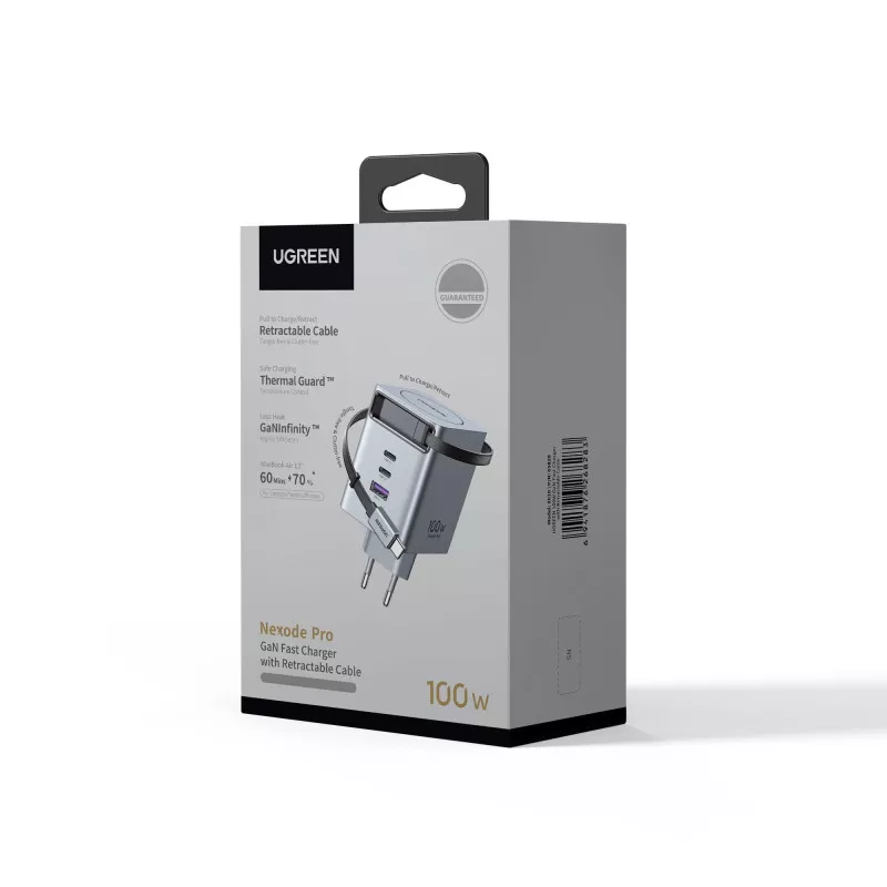 UGREEN Chargeur Rapide 100 W + Câble avec Rouleau *65828