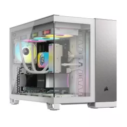 CORSAIR 2500X mATX PC Case, Black/Obsidian Aluminum