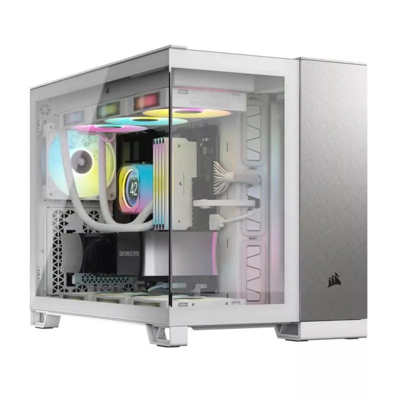 CORSAIR 2500X mATX PC Case, Black/Obsidian Aluminum