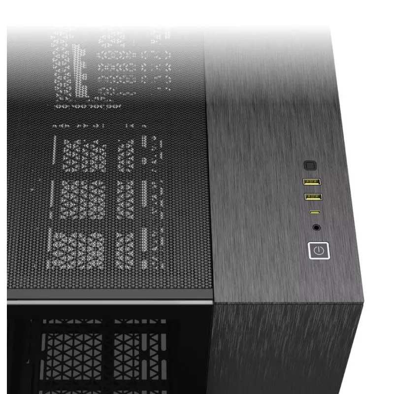 CORSAIR 2500X mATX PC Case, Black/Obsidian Aluminum