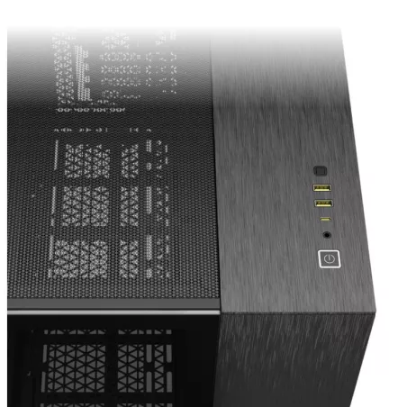 CORSAIR 2500X mATX PC Case, Black/Obsidian Aluminum