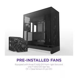 NZXT H9 Flow (2025) Dual-Chamber Mid-Tower Case - All Black