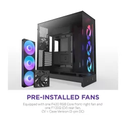 NZXT H9 Flow RGB (CM-H92FB-R1) Dual-Chamber Mid-Tower Case w/ RGB Fans -