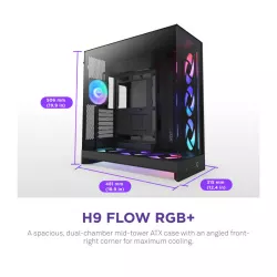 NZXT H9 Flow RGB+ (CM-H92FB-P1) - All Black