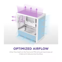 NZXT H3 Flow (2025) micro-ATX Mid-tower Case - All White Color