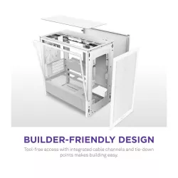NZXT H3 Flow (2025) micro-ATX Mid-tower Case - All White Color