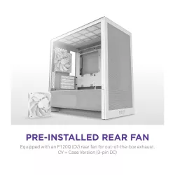 NZXT H3 Flow (2025) micro-ATX Mid-tower Case - All White Color