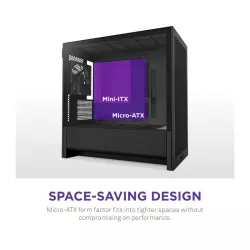 NZXT H3 Flow micro-ATX Mid-tower Case - All Black Color