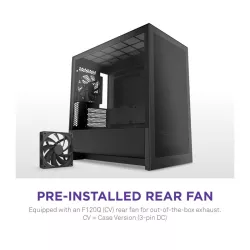 NZXT H3 Flow micro-ATX Mid-tower Case - All Black Color