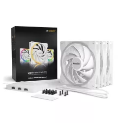 BE QUIET! LIGHT WINGS White 140mm PWM high-speed Triple-Pack