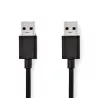 CABLE USB 3.2 A-Male B-Male 2m noir o