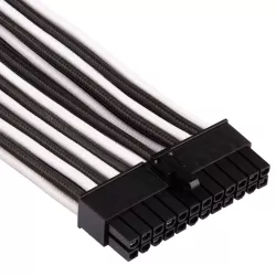 CORSAIR Premium m Sleeved ATX 24pin Blanc/Noir abîmé