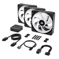CORSAIR Kit de démarrage ventilateurs PWM 120 mm CORSAIR iCUE LINK QX120 RGB
