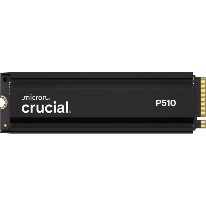 CRUCIAL P510 1TB PCIe Gen5 NVMe 2280 M.2 SSD with heatsink