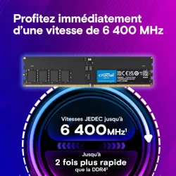 Crucial CT32G64C52CU5 module de mémoire 32 Go 1 x 32 Go DDR5 6400 MT/s 288-pin DIMM