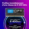Crucial CT32G64C52CS5 module de mémoire 32 Go 1 x 32 Go DDR5 6400 MT/s 262-pin SO-DIMM