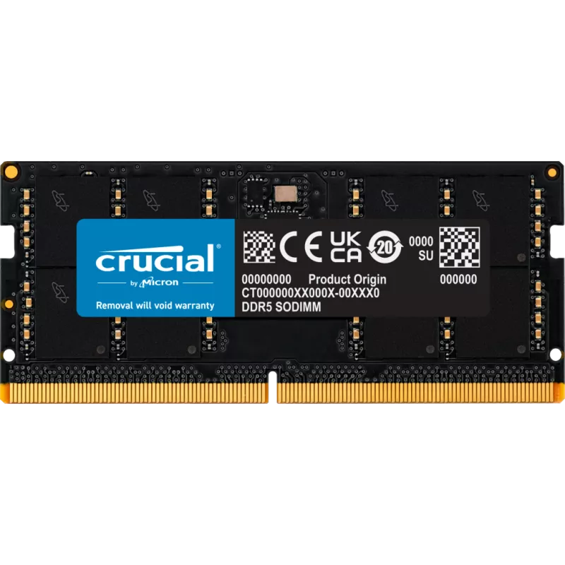 Crucial CT16G56C46S5T module de mémoire 16 Go 1 x 16 Go DDR5 262-pin SO-DIMM ECC