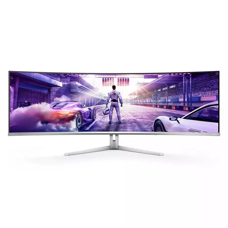 Philips Evnia 8000 49M2C8900L/00 écran plat de PC 124,2 cm (48.9") 5120 x 1440 pixels Dual QHD QD-OLED Blanc