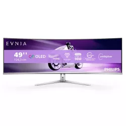 Philips Evnia 8000 49M2C8900L/00 écran plat de PC 124,2 cm (48.9") 5120 x 1440 pixels Dual QHD QD-OLED Blanc