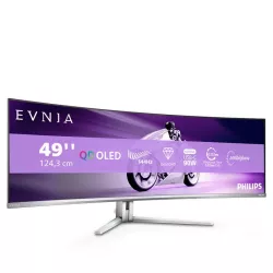 Philips Evnia 8000 49M2C8900L/00 écran plat de PC 124,2 cm (48.9") 5120 x 1440 pixels Dual QHD QD-OLED Blanc