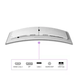 Philips Evnia 8000 49M2C8900L/00 écran plat de PC 124,2 cm (48.9") 5120 x 1440 pixels Dual QHD QD-OLED Blanc