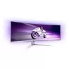 Philips Evnia 8000 49M2C8900L/00 écran plat de PC 124,2 cm (48.9") 5120 x 1440 pixels Dual QHD QD-OLED Blanc