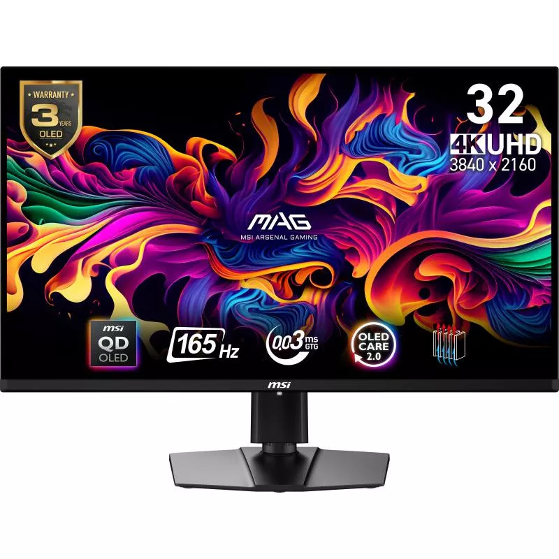 MSI MAG 321UP QD-OLED écran plat de PC 80 cm (31.5") 3840 x 2160 pixels 4K Ultra HD Noir