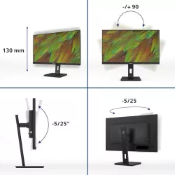 Philips 3000 series 27B1N3800/00 écran plat de PC 68,6 cm (27") 3840 x 2160 pixels 4K Ultra HD LCD Noir