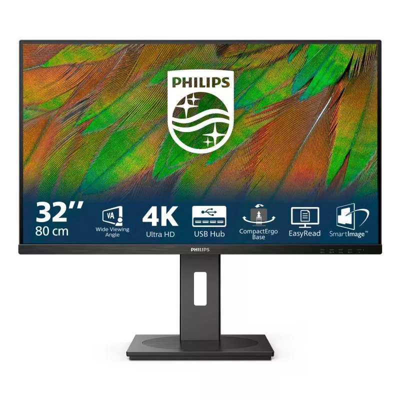 Philips 3000 series 32B1N3800/00 écran plat de PC 80 cm (31.5") 3840 x 2160 pixels 4K Ultra HD LCD Noir