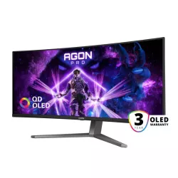 AOC AGON PRO AG346UCD écran plat de PC 86,4 cm (34") 3440 x 1440 pixels Wide Quad HD QD-OLED Noir, Gris