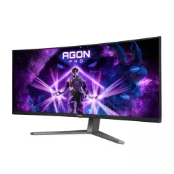 AOC AGON PRO AG346UCD écran plat de PC 86,4 cm (34") 3440 x 1440 pixels Wide Quad HD QD-OLED Noir, Gris