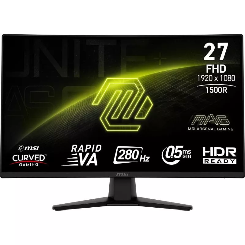 MSI MAG 274CXF écran plat de PC 68,6 cm (27") 1920 x 1080 pixels Full HD Noir