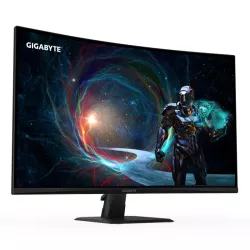 GIGABYTE GS32QCA 31,5" Moniteur Gaming Incurvé QHD - 2560 x 1440, 180Hz, 1ms, 250 cd/m², FreeSync, HDR Ready, HDMI 2.0…