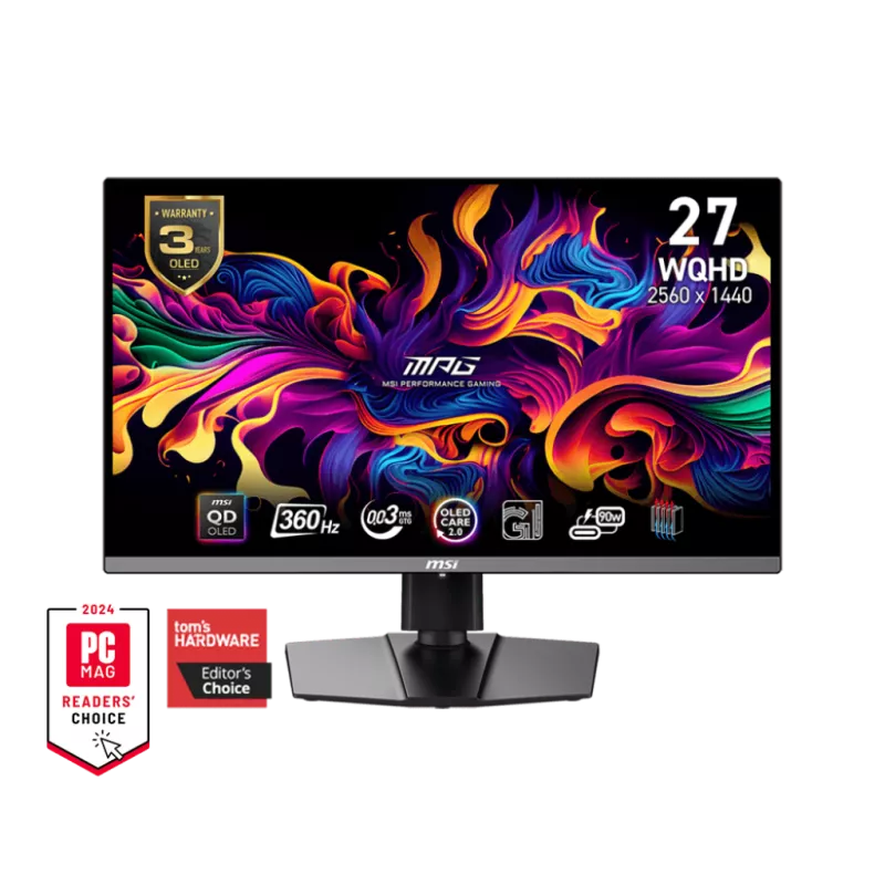 MSI MPG 271QR QD-OLED X50 écran plat de PC 67,3 cm (26.5") 2560 x 1440 pixels Wide Quad HD Noir