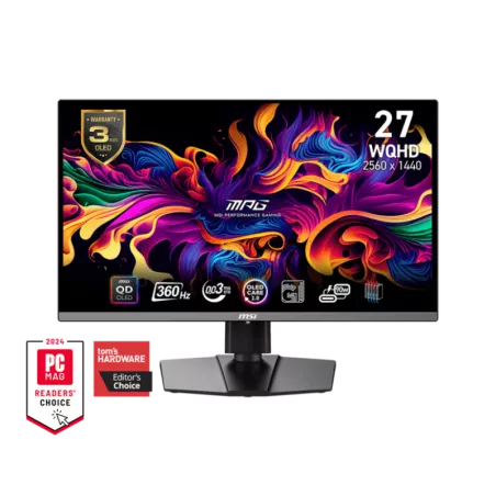 MSI MPG 271QR QD-OLED X50 écran plat de PC 67,3 cm (26.5") 2560 x 1440 pixels Wide Quad HD Noir