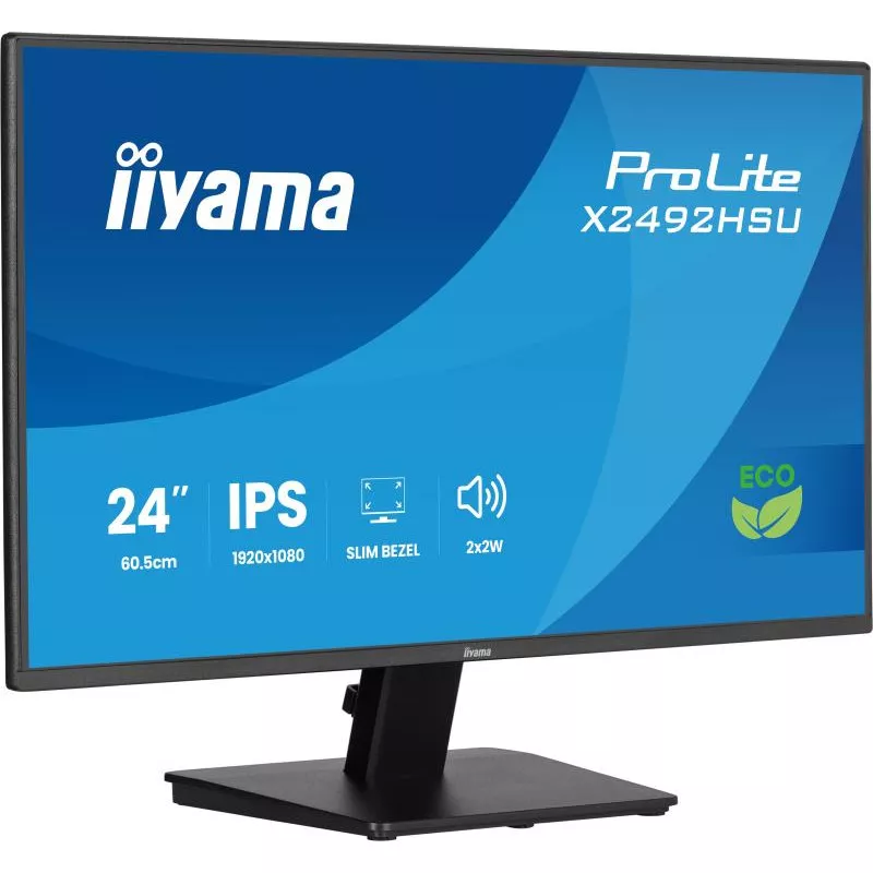 iiyama ProLite X2492HSU-B1 écran plat de PC 60,5 cm (23.8") 1920 x 1080 pixels Full HD LED Noir