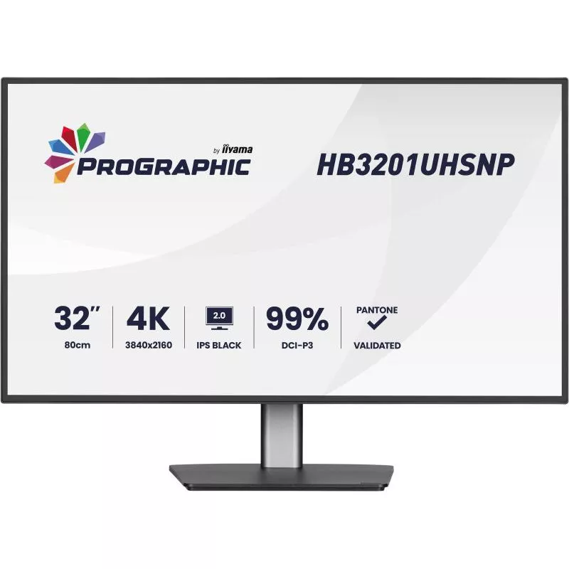 iiyama ProGraphic HB3201UHSNP-B1 écran plat de PC 80 cm (31.5") 3840 x 2160 pixels 4K Ultra HD Noir