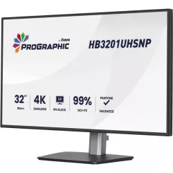 iiyama ProGraphic HB3201UHSNP-B1 écran plat de PC 80 cm (31.5") 3840 x 2160 pixels 4K Ultra HD Noir